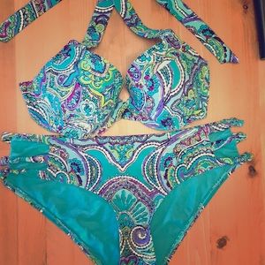 Aerie two piece bikini in paisley print